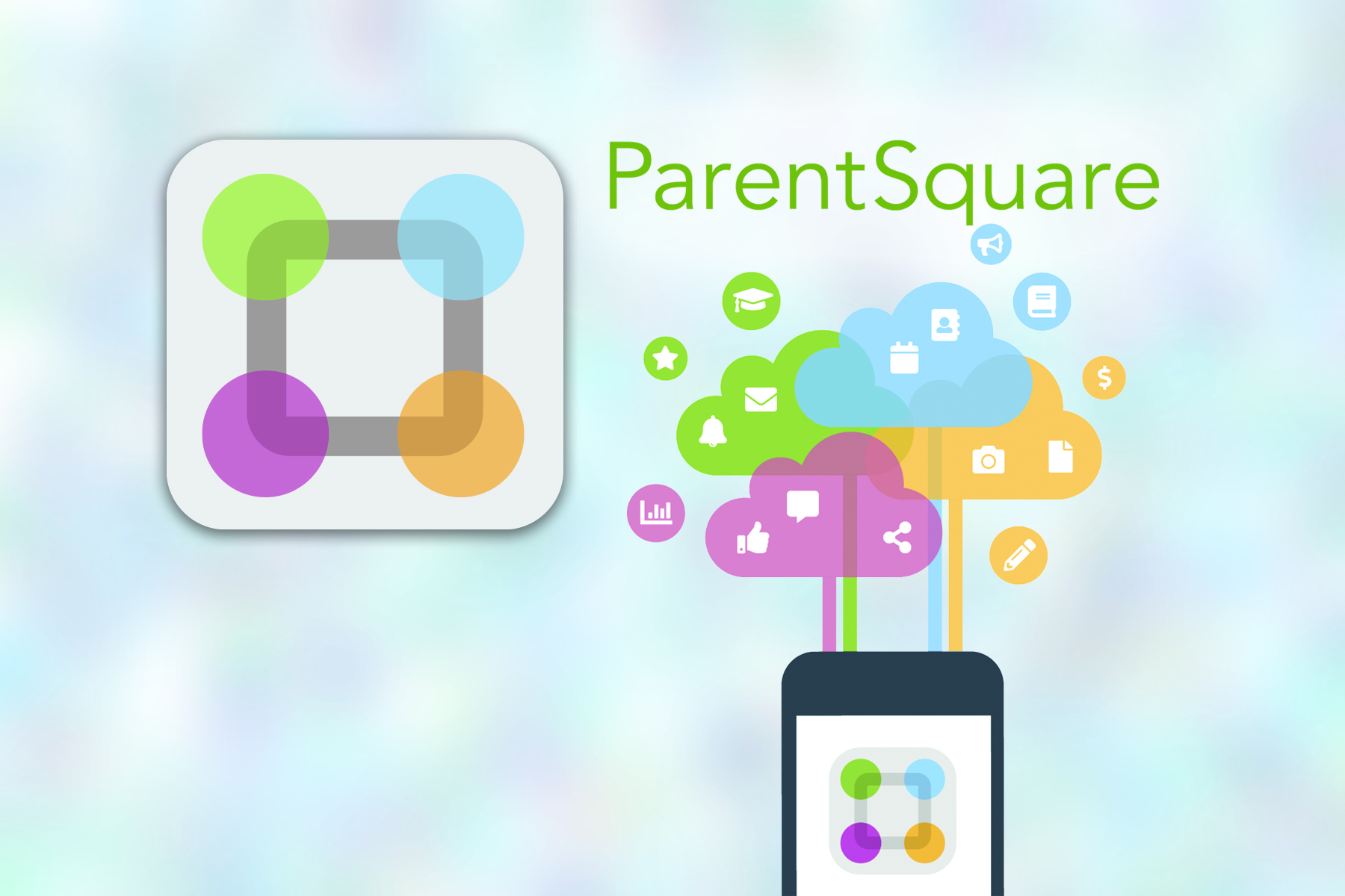 PSQ logo with parent square in writing